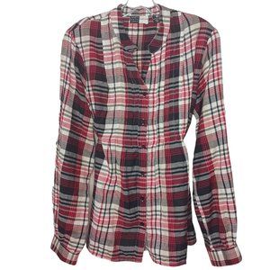 Saks Fifth Avenue Plaid Top Size Medium